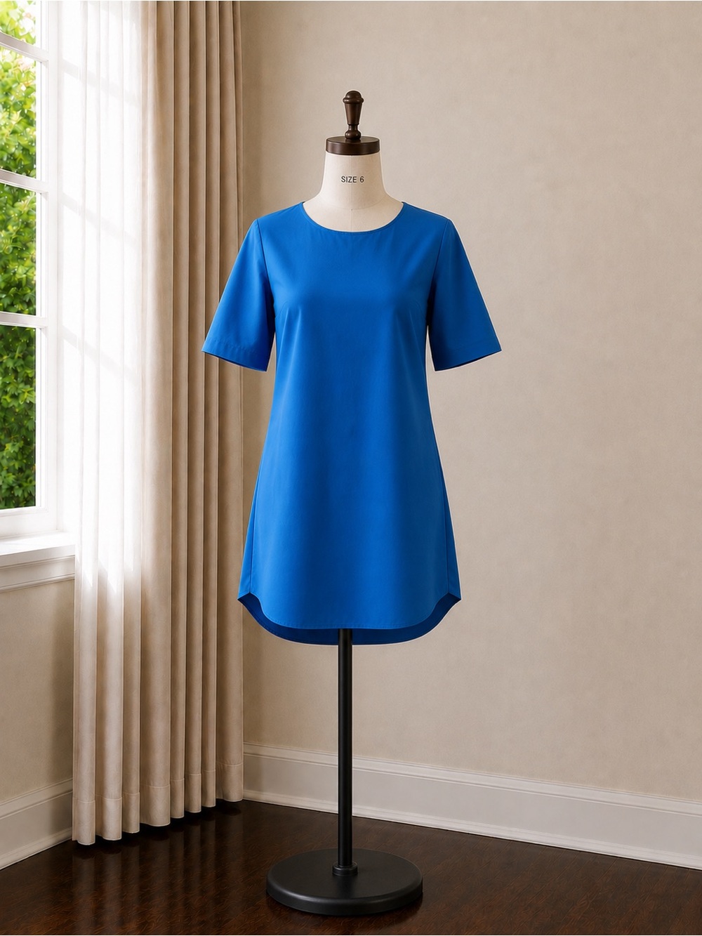 COS Bright Blue Short-Sleeve Dress Women